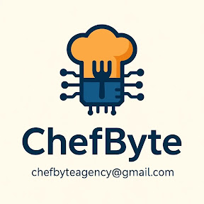 Logotipo de Chefbyte Agency: un gorro de chef sobre un chip